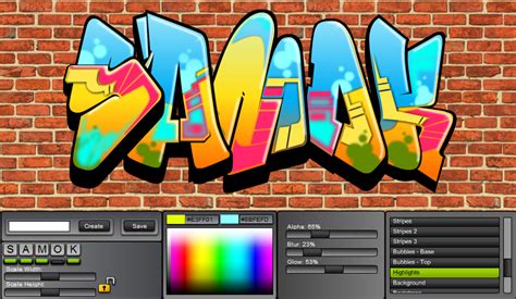 5) Select the color of base, outline, texture, shadow, and highlight. . Graffiti tag generator free